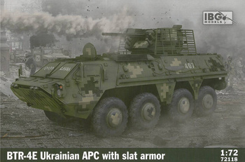 IBG 72118 BTR-4E Ukrainian APC with slat armor model plastikowy do sklejenia i pomalowania