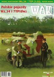 Model kartonowy WAK 12/17 Samochód pancerny wz.34 i czołg 7TP (dw)