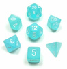 Kości zestaw RPG Chessex 27405 Frosted Teal w/White