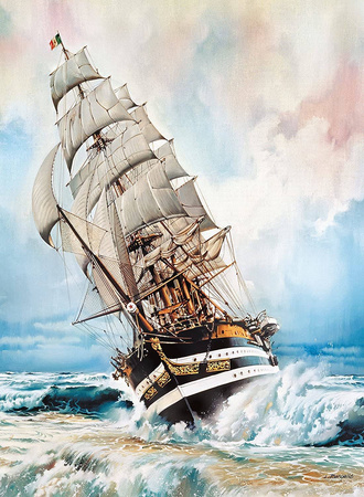 Puzzle 1000 el. Okręt Amerigo Vespucci Clementoni