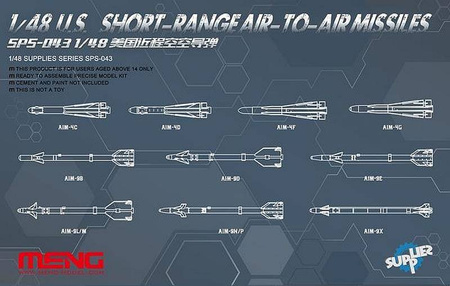 Meng SPS-043 U.S. Short-Range Air-To-Air Missiles