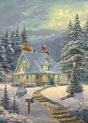 Puzzle 1000 el. Schmidt 59935 Thomas Kinkade Spiele On Christmas Eve Thomas Kinkade