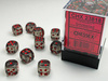 Kości 36xD6 Chessex 23818 Translucent Smoke w/Red