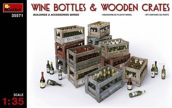 Mini Art 35571 Wine Bottles & Wooden Crates