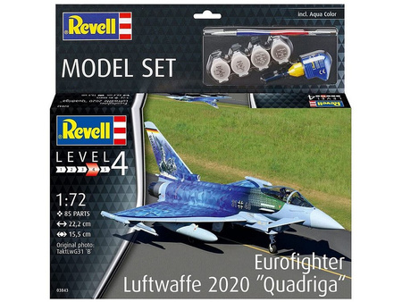 Revell 63843 Eurofighter Luftwaffe 2020 "Quadriga" Model Set zestaw plastikowy do sklejenia i pomalowania