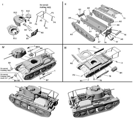 Wrzesień 1939 nr 116 Niemiecki lekki czołg Pz.Kpfw 38(t) Ausf E/F Panzerbefehlswagen (Pz.BfWG) 38(t) Ausf. E/F