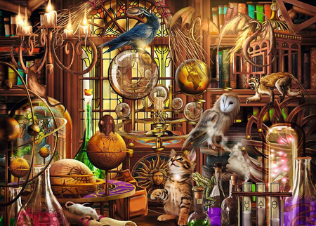 Puzzle 1000 el. Laboratorium Merlina (Ravensburger)