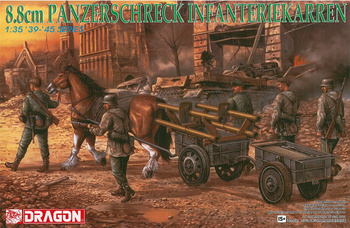 DDragon 6104 8.8cm Panzerschreck Infanteriekarre  zestaw plastikowy do sklejenia i pomalowania