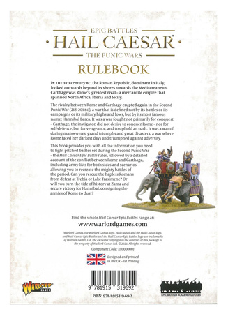 Hail Caesar Epic Battles The Punic Wars Rulebook