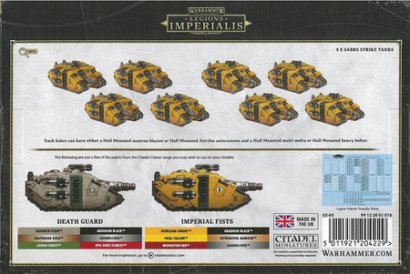 Legions Imperialis Sabre Strike Tank Squadron