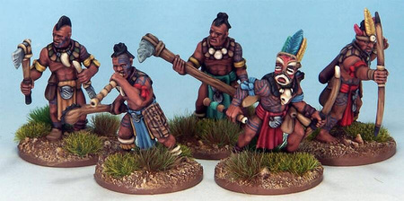 Frostgrave Ghost Archipelago Tribals - modele tubylców 28mm