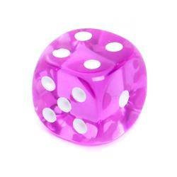 Kość K6 kryształ oczka - Fioletowa