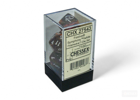 Kości zestaw RPG Chessex 27543 Festive Symphony / White Polyhedral