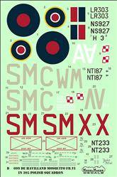 Kalkomania Mosquito F.B. Mk. VI in Polish Service