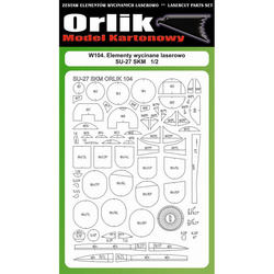 Orlik W104 Elementy wycinane laserowo do modelu kartonowego Orlik 104 SU-27 SKM