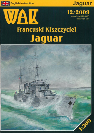Model kartonowy WAK 12/09 Francuski niszczyciel Jaguar
