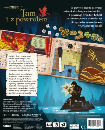 Hobbit Tam i z Powrotem Gra Kościana +Promo kość