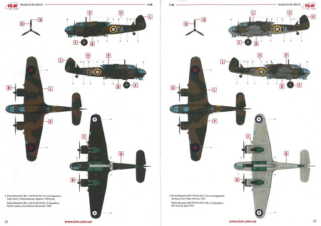 ICM 48310 Bristol Beaufort Mk.I Torpedo-Bomber model plastikowy do sklejenia i pomalowania