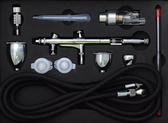 Fine-Art Aerograf FA-186XK zestaw 3w1 plus akcesoria