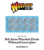 Kalkomania Bolt Action WGB-DEC-055 Wermacht License Plates