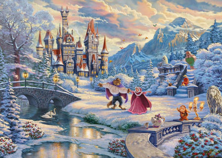 Puzzle 1000 Thomas Kinkade Piękna i Bestia Zimowe oczarowanie (Schmidt)
