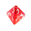 Kości zestaw RPG kryształ czerwone (Rebel)