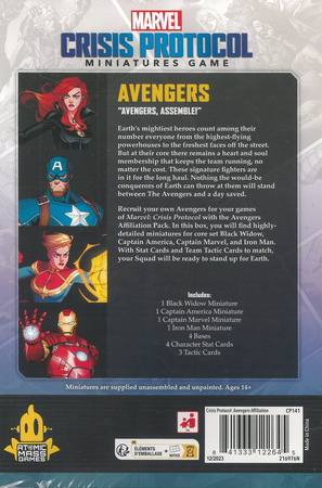 Marvel Crisis Protocol CP141 Avengers Affiliation Pack