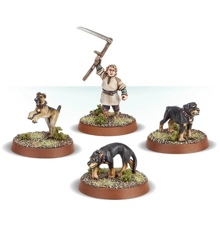 LOTR Farmer Maggot and Hounds