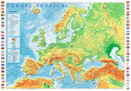 Puzzle 1000 Mapa Fizyczna Europy (Trefl)