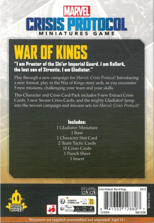 Marvel Crisis Protocol CA13 War of Kings Character and Crisis Card Pack