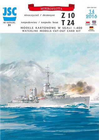 Model kartonowy JSC nr 39 Niszczyciele Garland i Ślązak, Korab II