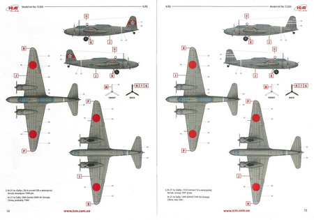 ICM 72205 Ki-21-Ia 'Sally' Japanese Heavy Bomber model plastikowy do sklejenia i pomalowania