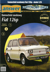 Model kartonowy Answer Kartonowy Świat 1/16 FIAT 126P