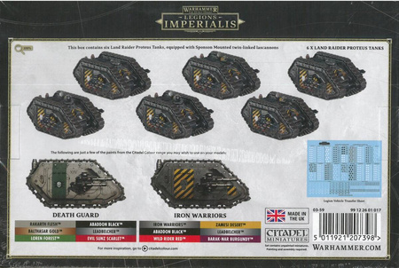 Legions Imperialis Land Raider Proteus Squadron 