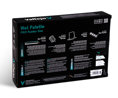 Vallejo B90001 Wet Palette PRO Painter Size mokra paleta wraz z akcesoriami