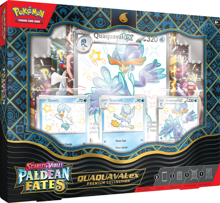Pokemon TCG Paldean Fates Premium Collection Quaquaval Ex