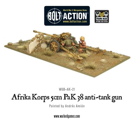 Bolt Action German Afrika Korps 5cm Pak38 Anti-Tank Gun