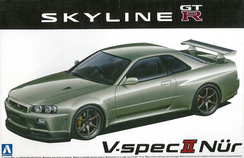 Aoshima 06275 Nissan Skyline GT-R V-spec II Nur model plastikowy do sklejenia i pomalowania