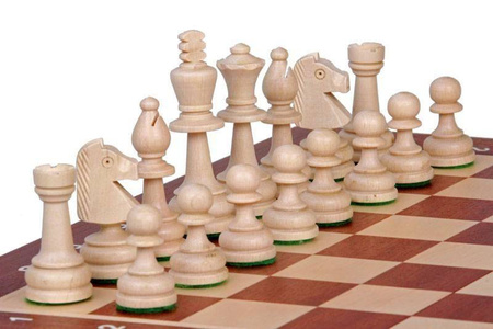 Szachy drewniane Turniejowe No 4 intarsja 49cm