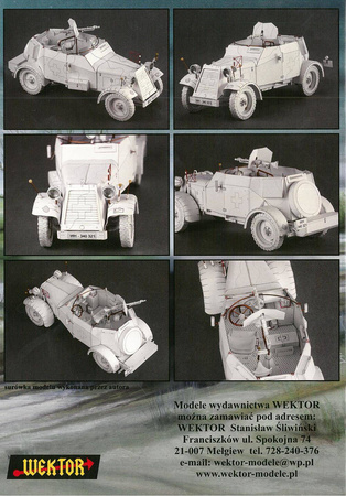Model kartonowy Wektor nr 2. Kfz.13 Adler