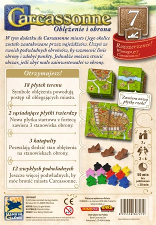 Carcassonne rozszerzenie 7. Oblężenie i Obrona (trzecia edycja)