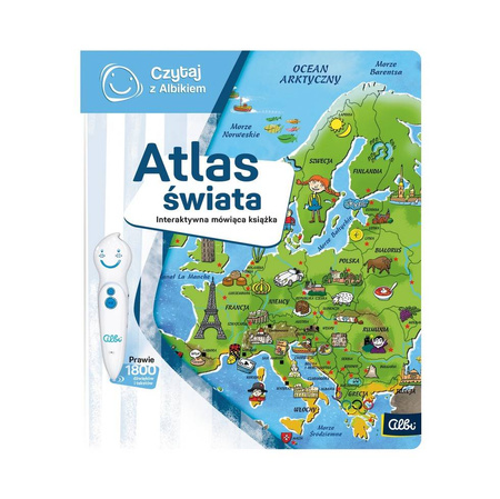 Czytaj z Albikiem Zestaw z piórem i książką Atlas świata