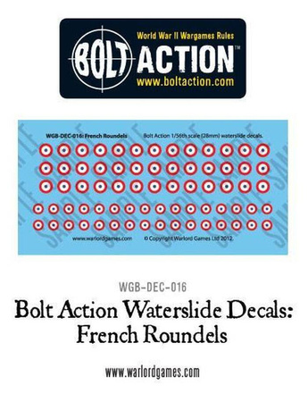 Kalkomania Bolt Action WGB-DEC-016 French Roundels decal sheet