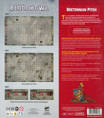 Blood Bowl Bretonnian Team Pitch & Dugouts boisko