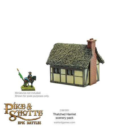 Pike&Shotte Epic Battles Thatched Hamlet Scenery Pack - mała wioska ze strzechą