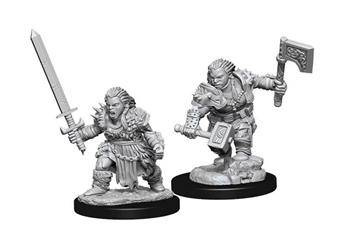 Pathfinder Battles: Female Dwarf Barbarian