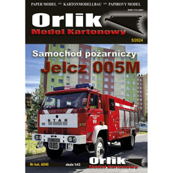 Orlik A040 Jelcz 005M samochód pożarniczy OSP Bielsko-Biała Hałcnów model kartonowy do sklejenia