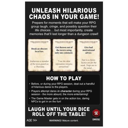 Dumb Dares & Silly Side Quests for your RPG Party