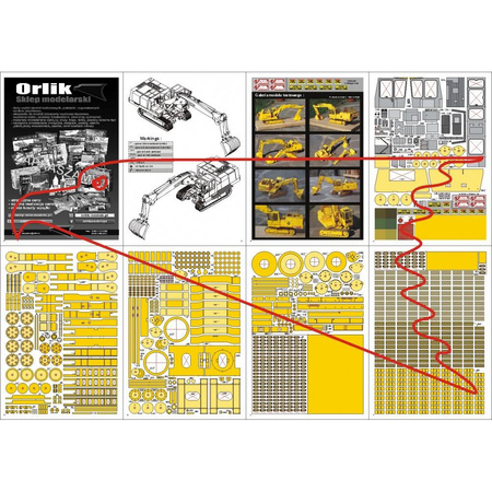 Orlik 163 – Koparka UNEX DH 411 - Model kartonowy