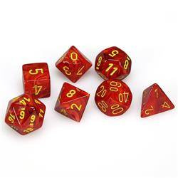 Kości zestaw RPG Vortex Red w/ Yellow Chessex